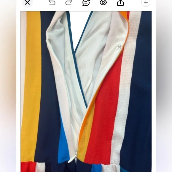 Julia Jordan Size 10 Multicolor Striped High Low Hem Halter Maxi Dress - Picture 7 of 8